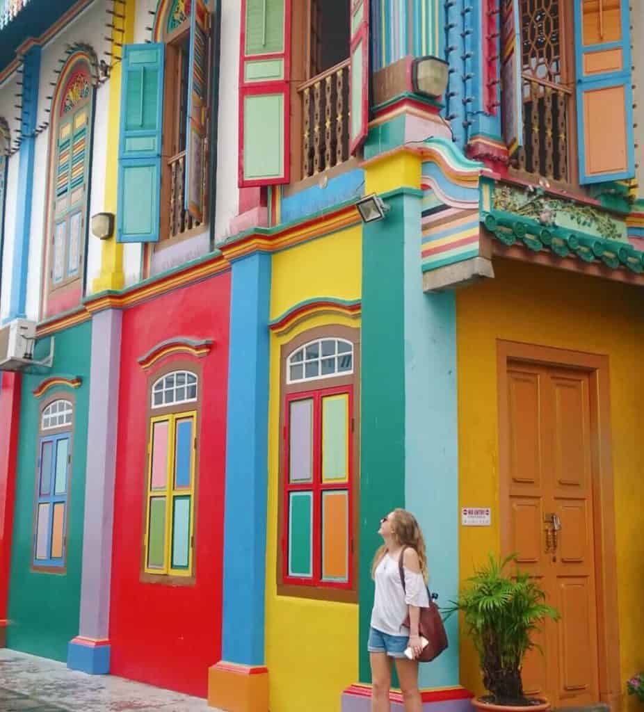 Colourful houses Little India 