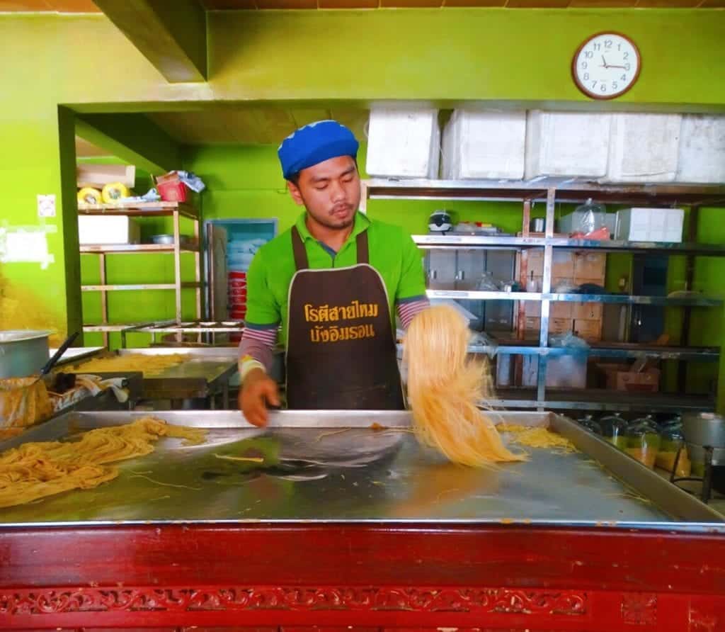 Making pancakes in southern Thailand