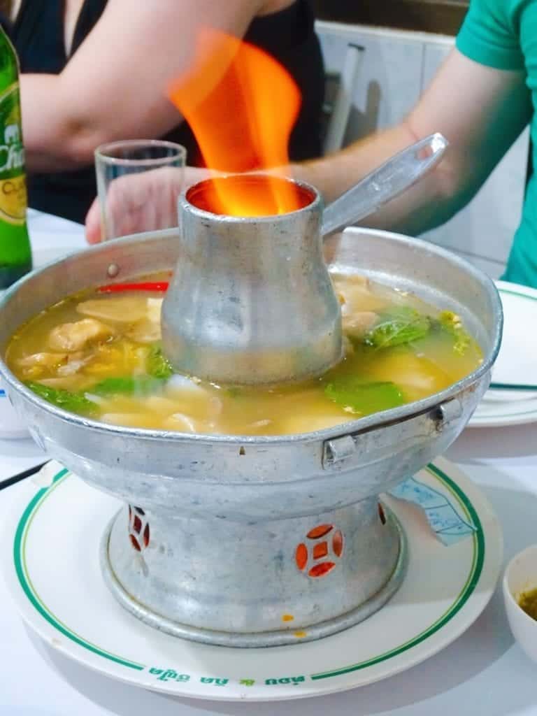 Tom yum S & K Seafood restaurant Chinatown Bangkok