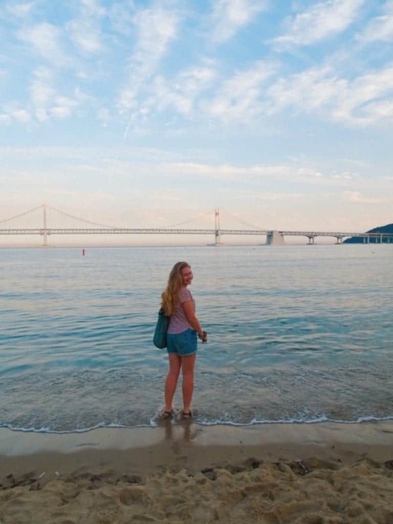 Gwangalli Beach sunset Busan