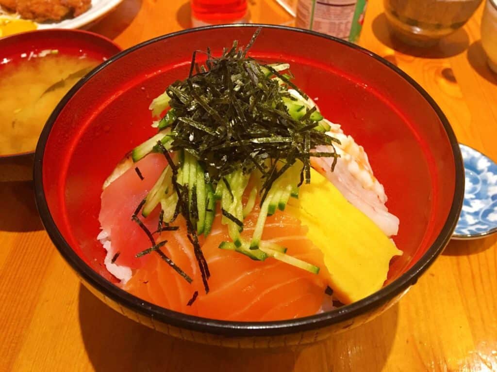 Sushi bowl at Edamame Oxford