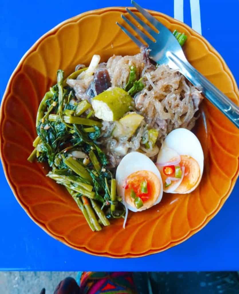 Bowl of Thai food in Bangkok