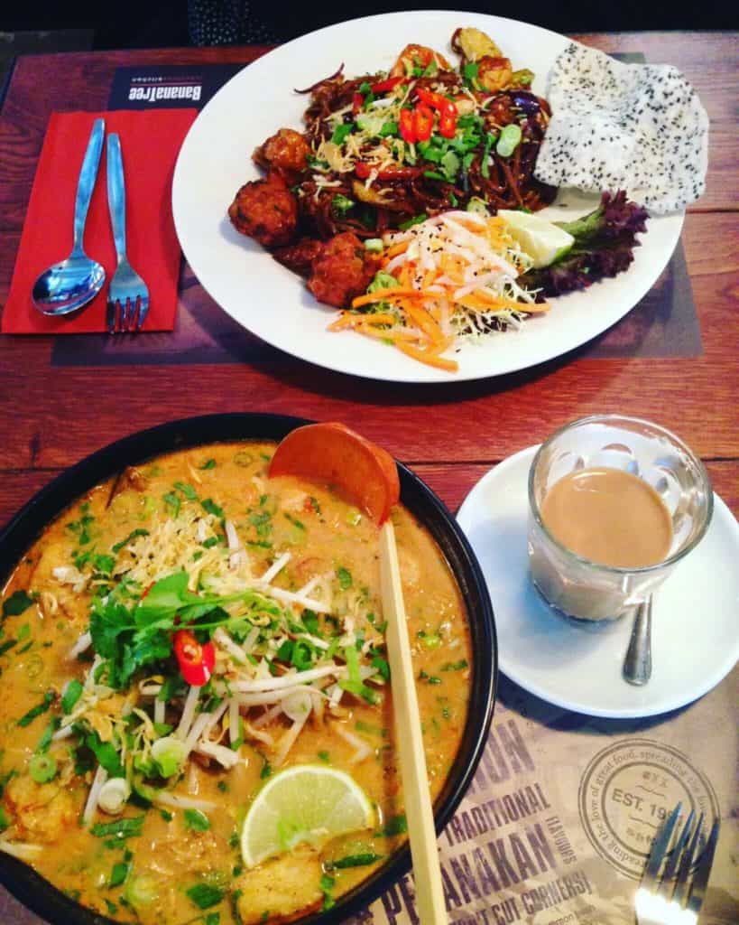 Bowl of noodle soup at Banana Tree Restaurant Oxford