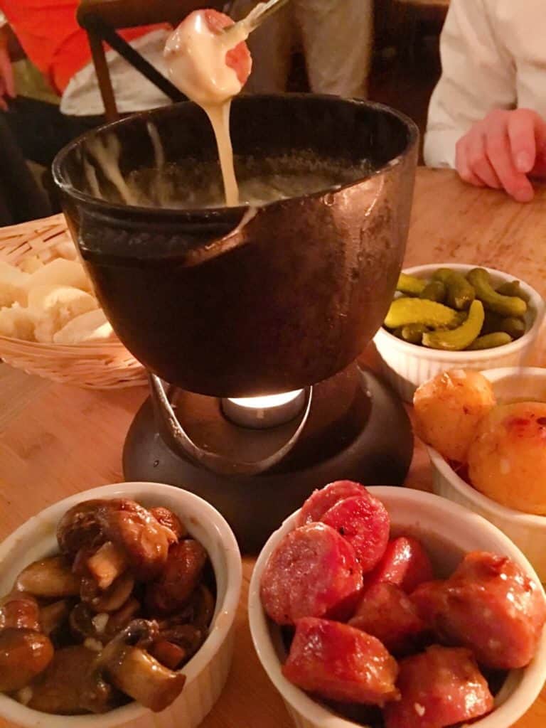 Cheese fondue at Pierre Victoire