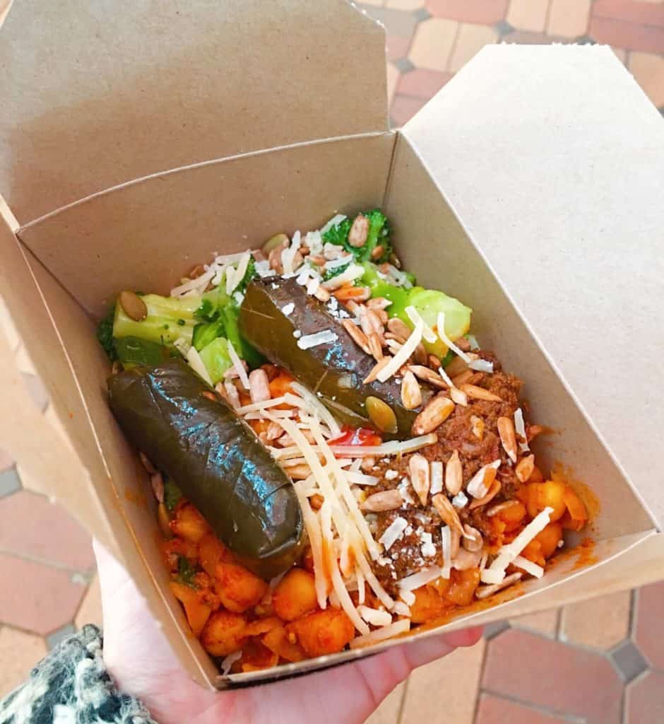 Vine leaf salad box Alpha Bar Covered Market Oxford