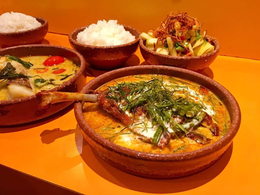 Red duck curry at Olis Thai Oxford