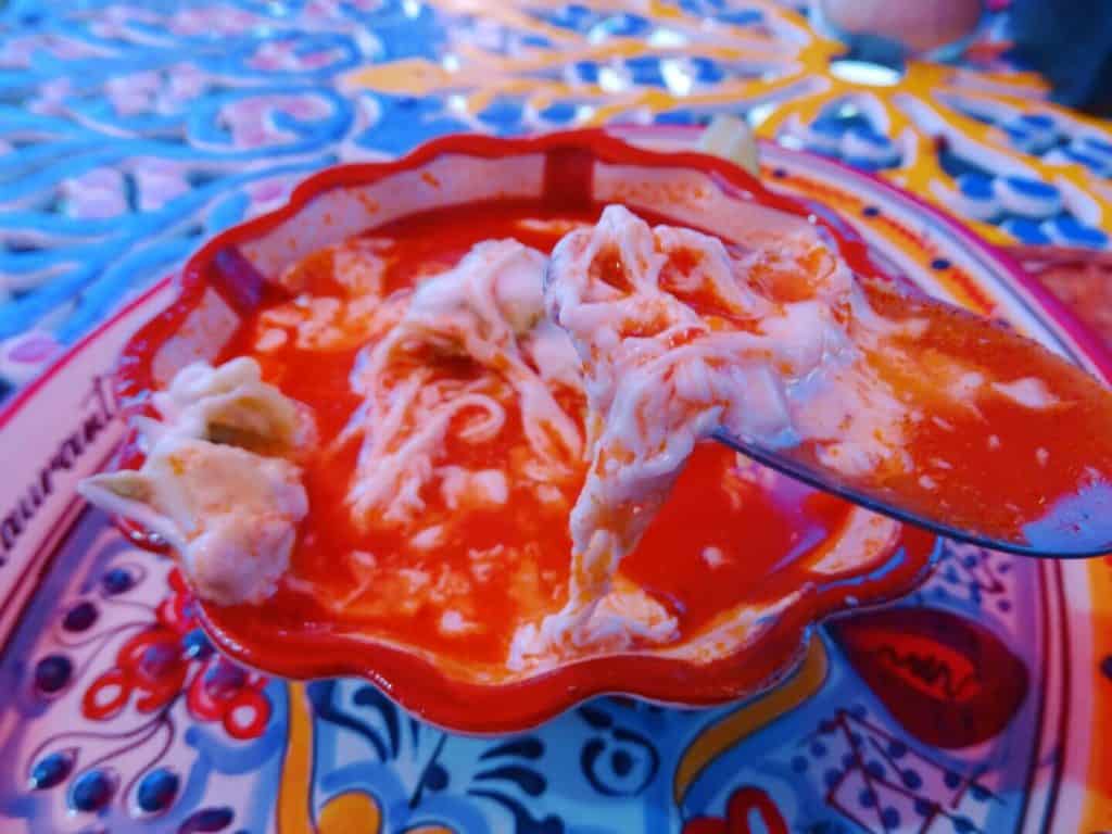 Soup azteca Mexican food