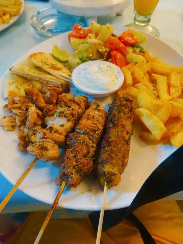 Greek food at Santorini Restaurant canggu