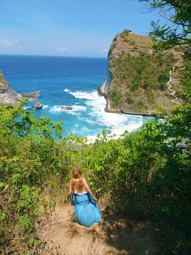 Steps down to Atuh Beach Nusa Penida 3 days