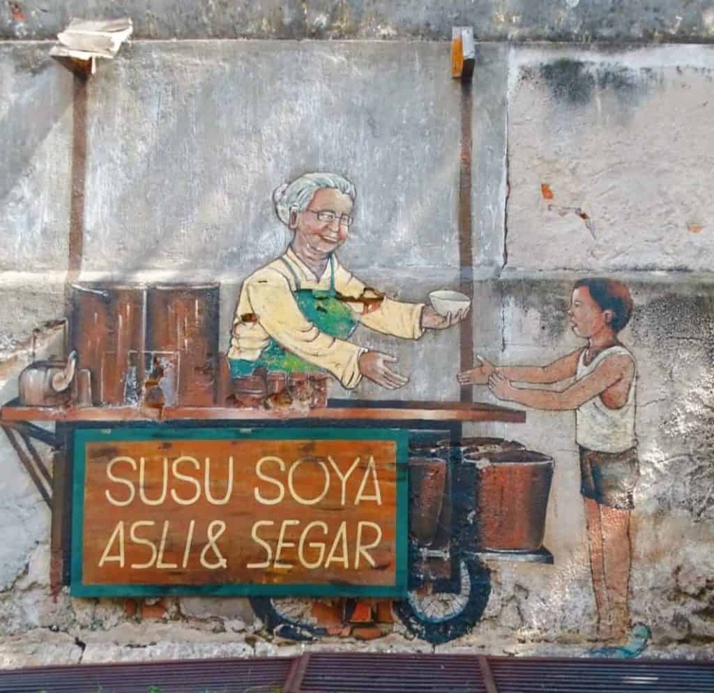 Soy milk mural george town penang
