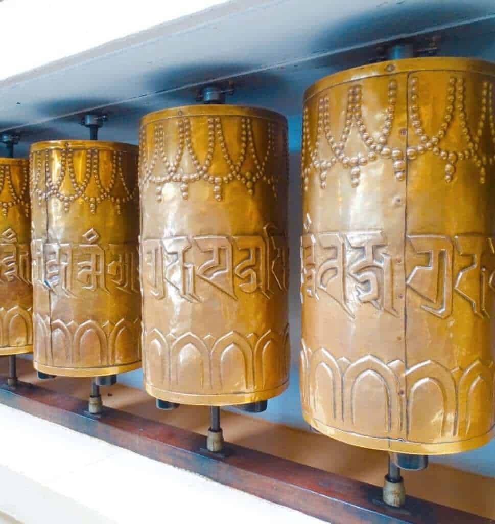 Prayer wheels Dalai Lama Temple Mcleod Ganj Dharamshala