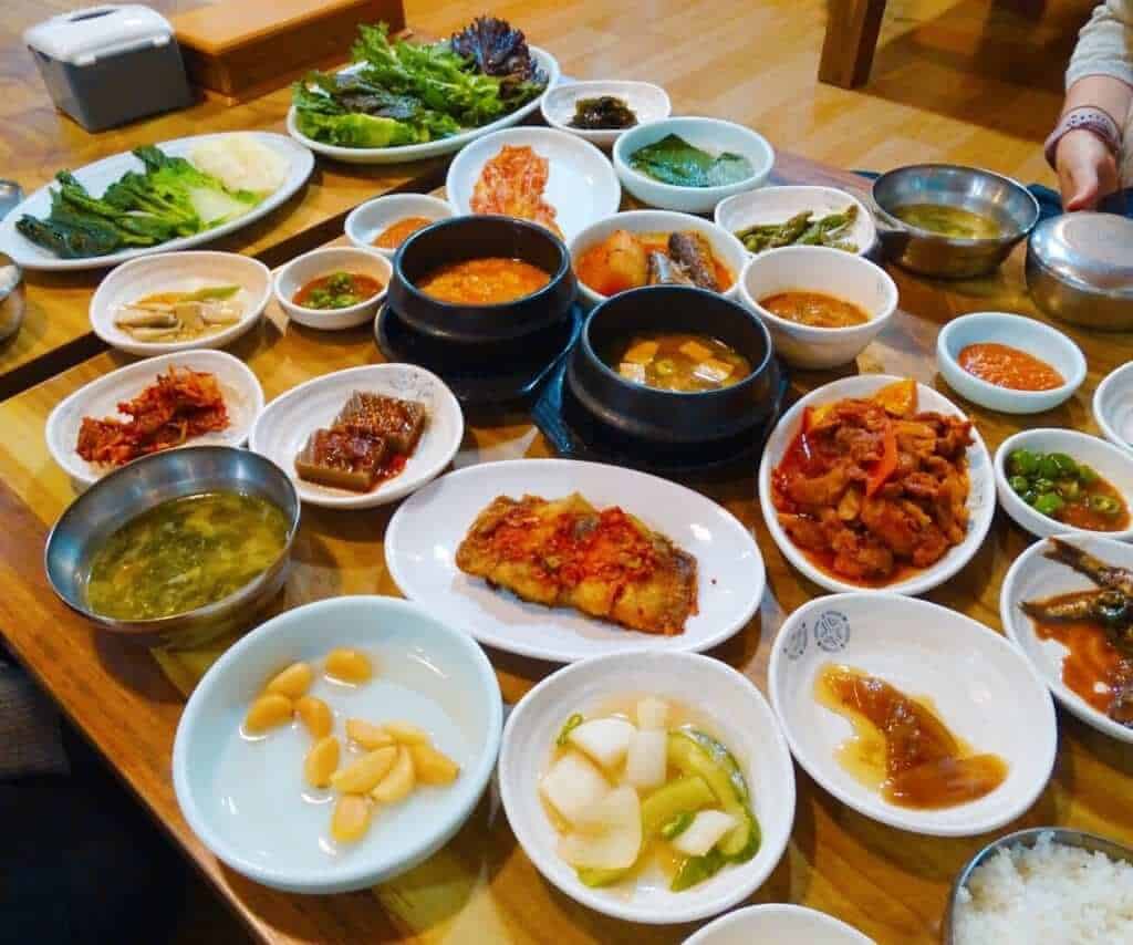 Spread of Korean food in Gyeongju South Korea