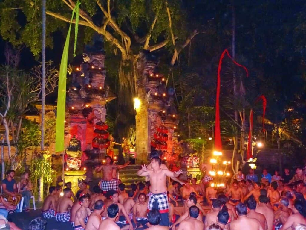 Kekak Fire Dance at Pura Dalem fun things to do ubud bali