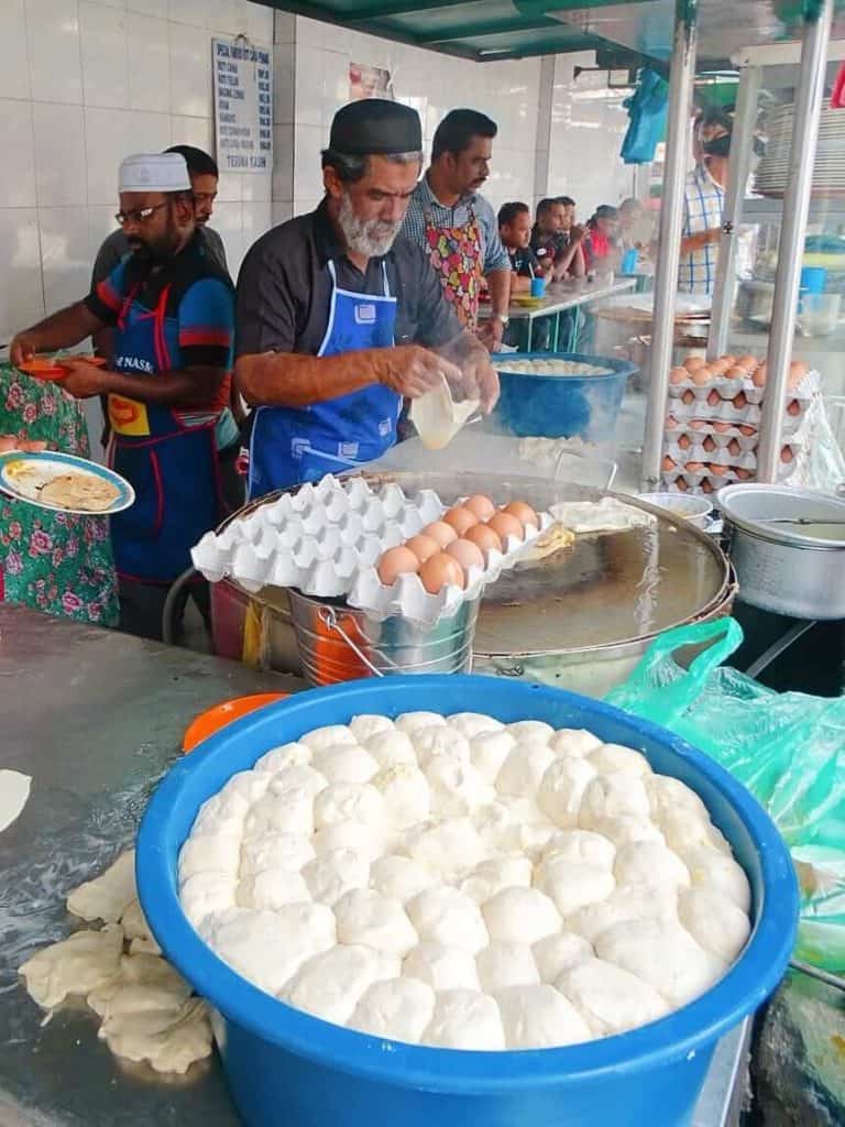Stand serving street food in Penang