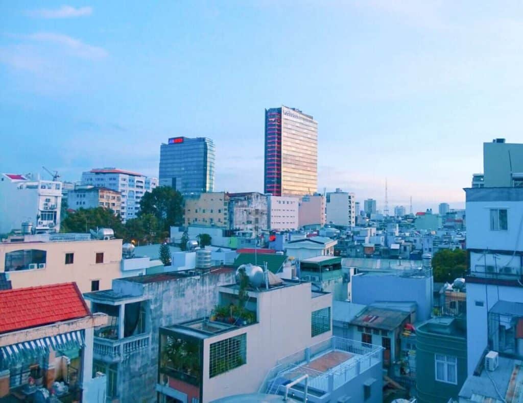Roof terrace view Saigon