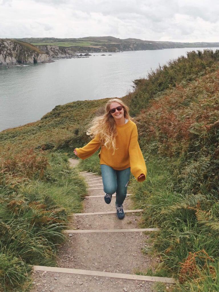 Hiking at Dinas Head