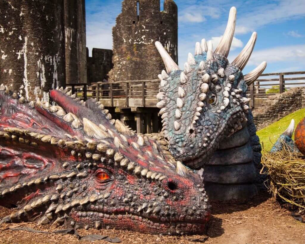 Caerphilly Castle Wales road trip