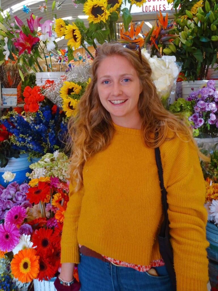 Flowers at Mercado Medellin mexico city itinerary