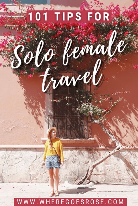 Solo female travel tips