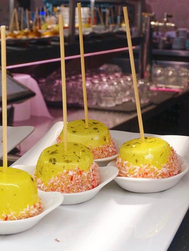 Food on sticks at Špejle Prague