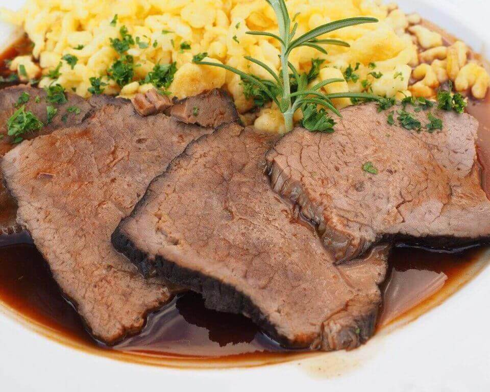 Sauerbraten german food authentic