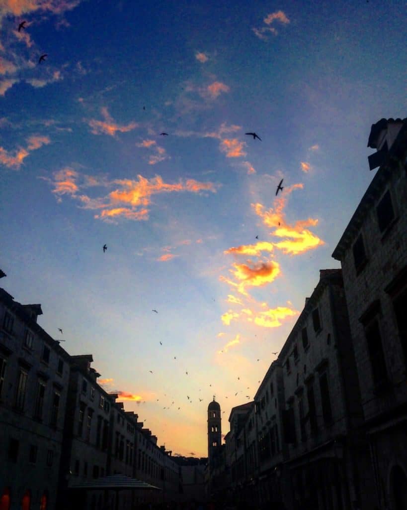 Dubrovnik Straden at night