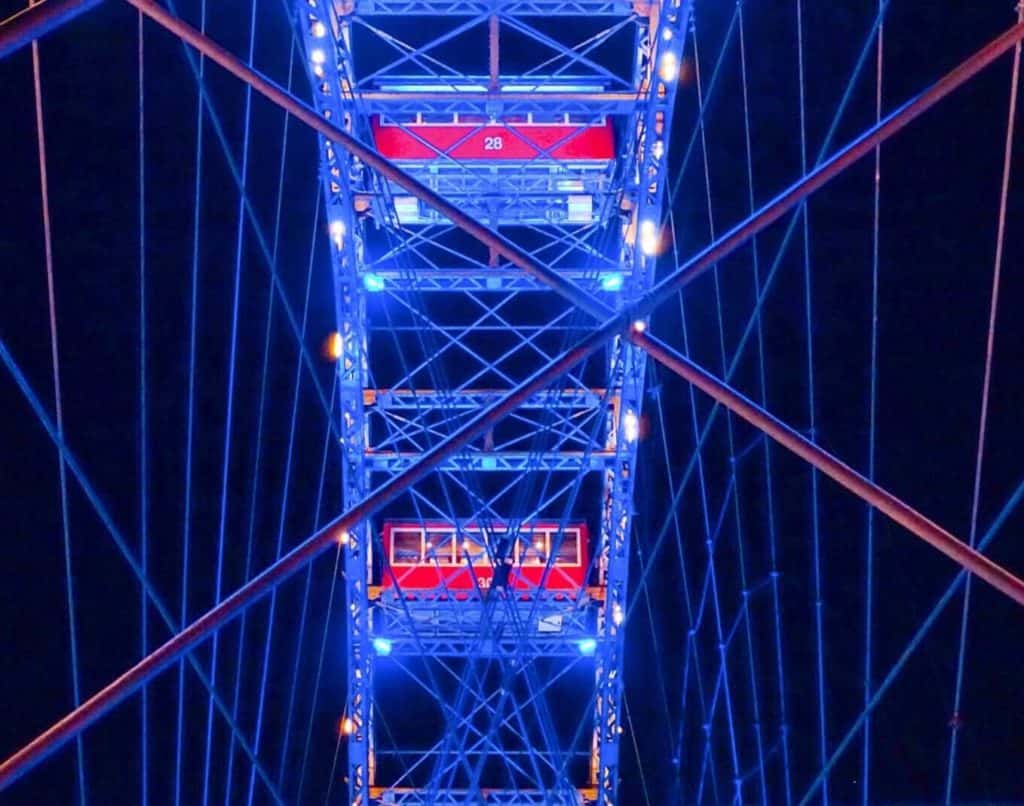 View from inside Prater Ferris wheel