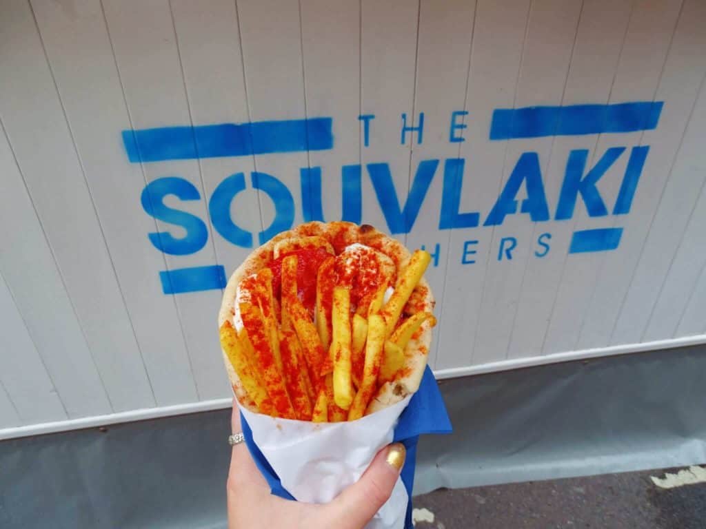 Souvlaki brothers covered market