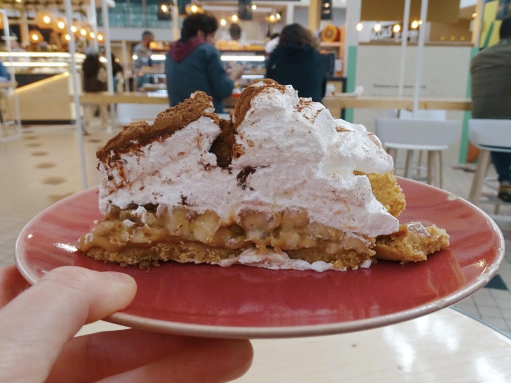 Chocolate Rosa banoffee pie