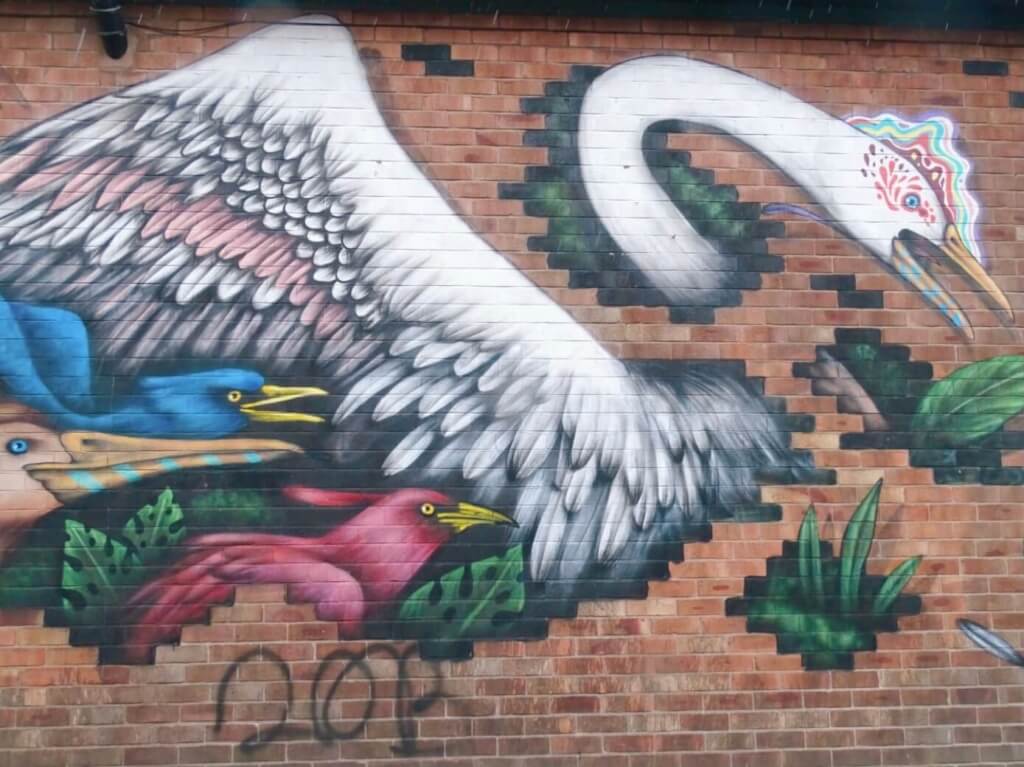 Bird street art manchester
