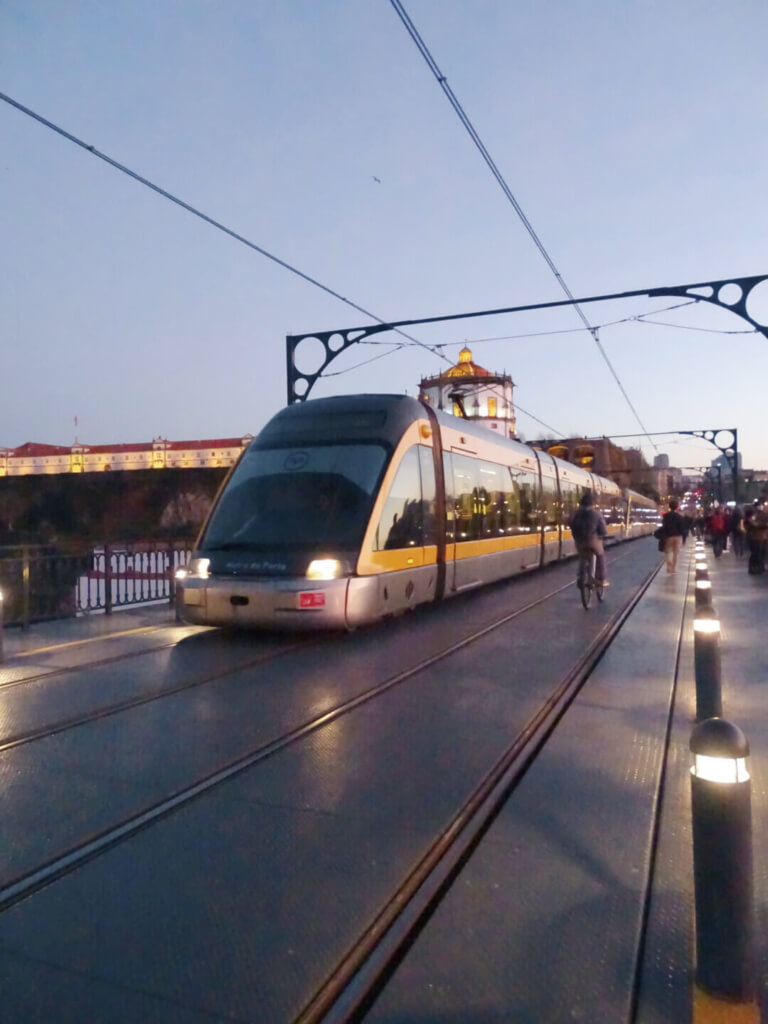 Luis i bridge porto at sunset