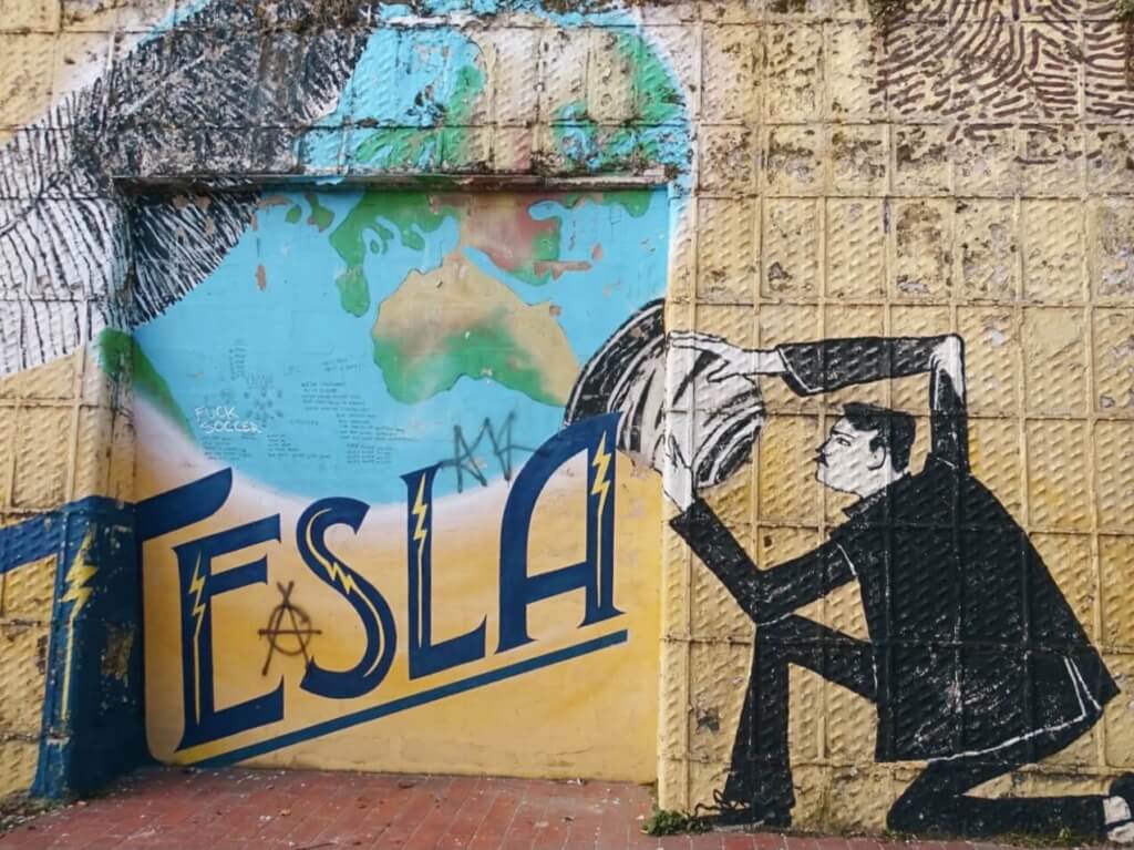 Tesla mural