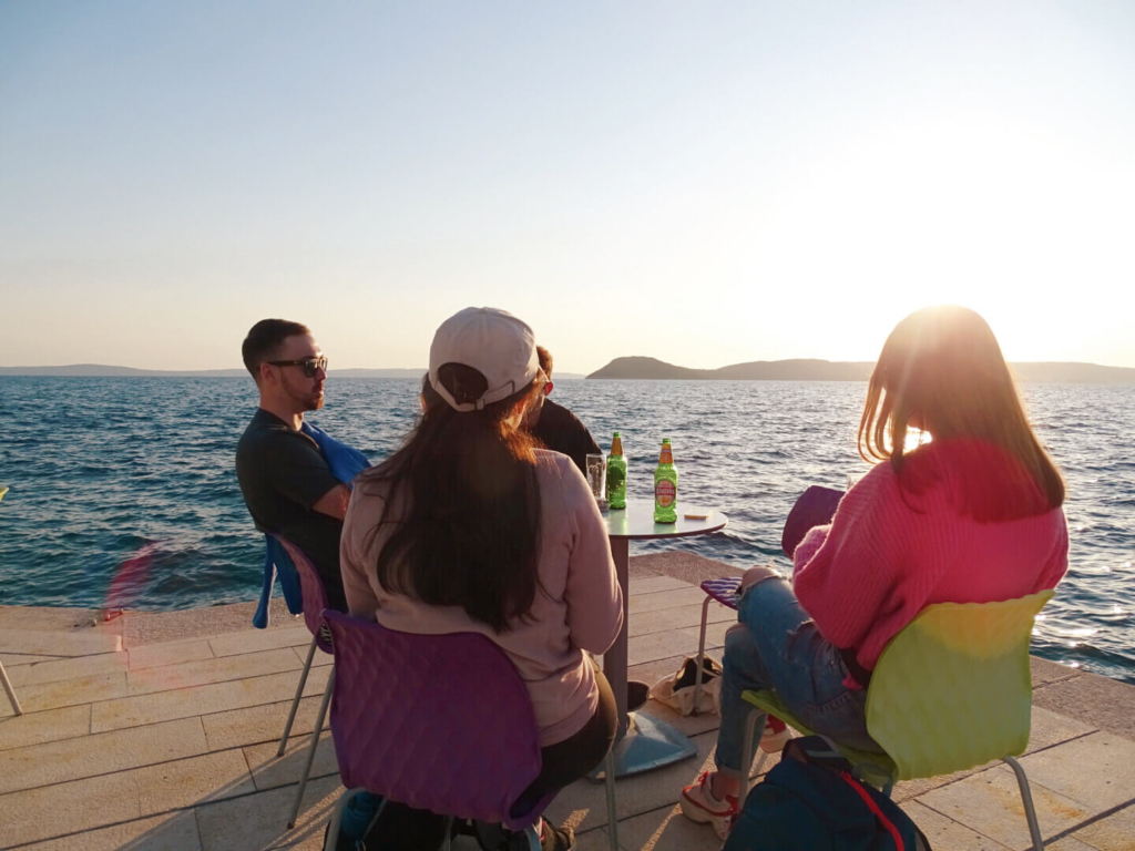 Jadran Beach Bar cafe in split with a view