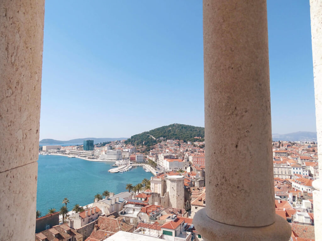 View of Split old town from the bell tower