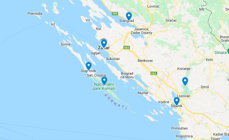 ZADAR MAP