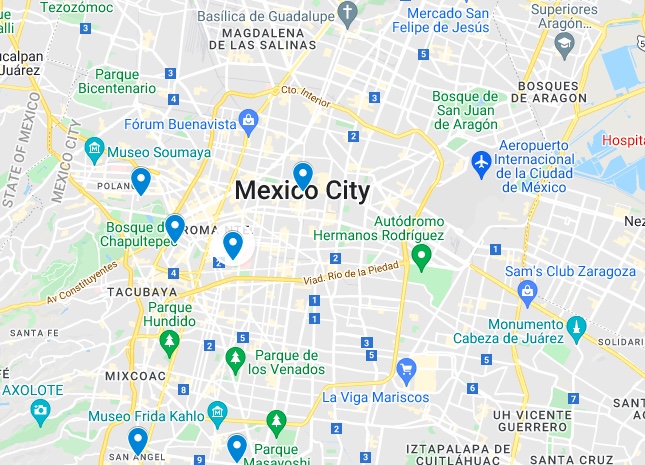 mexico city map