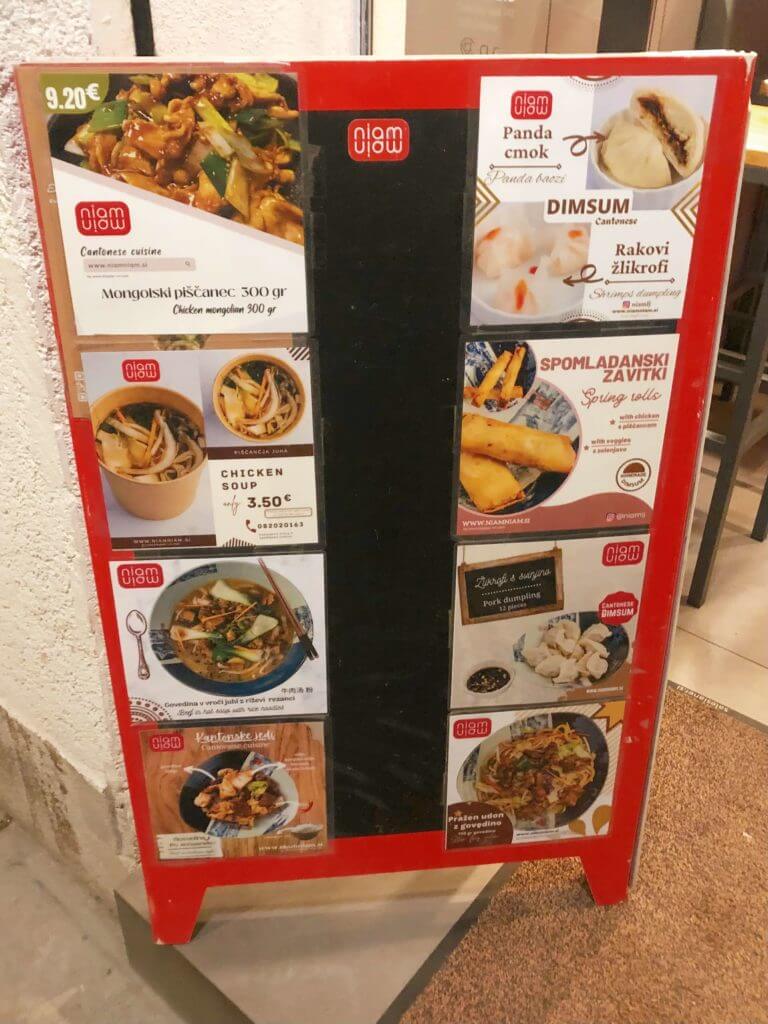 Niam niam chinese restaurant in Ljubljana 