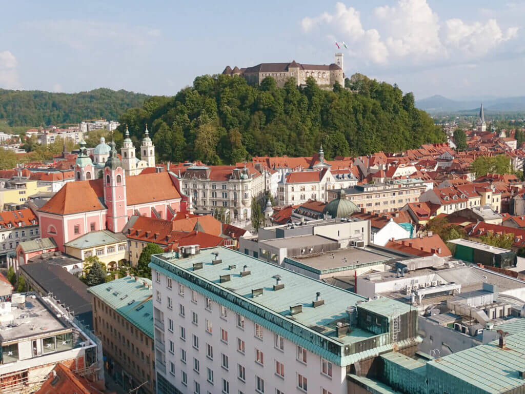 View from Neboticnik skyscrapers