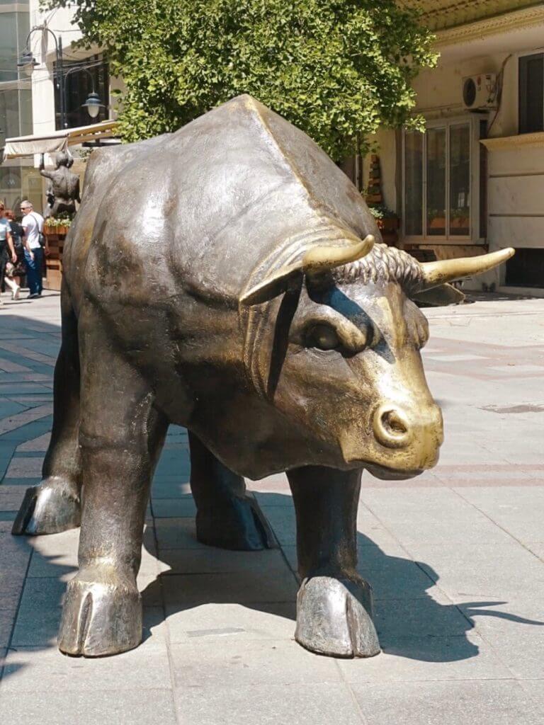 Bull statue