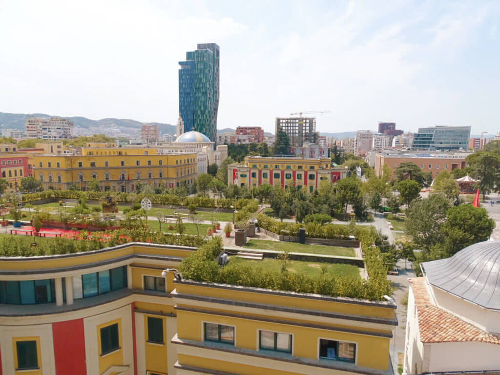 View from clocktower things to do tirana