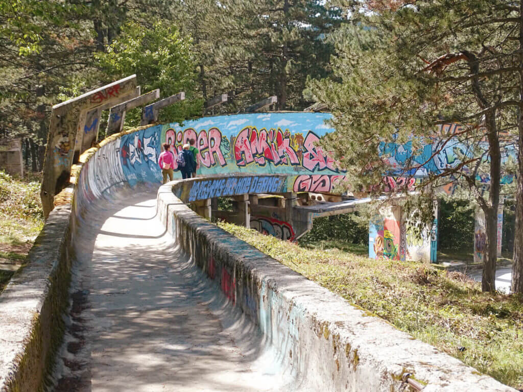 Bobseligh track fall of yugoslavia tour