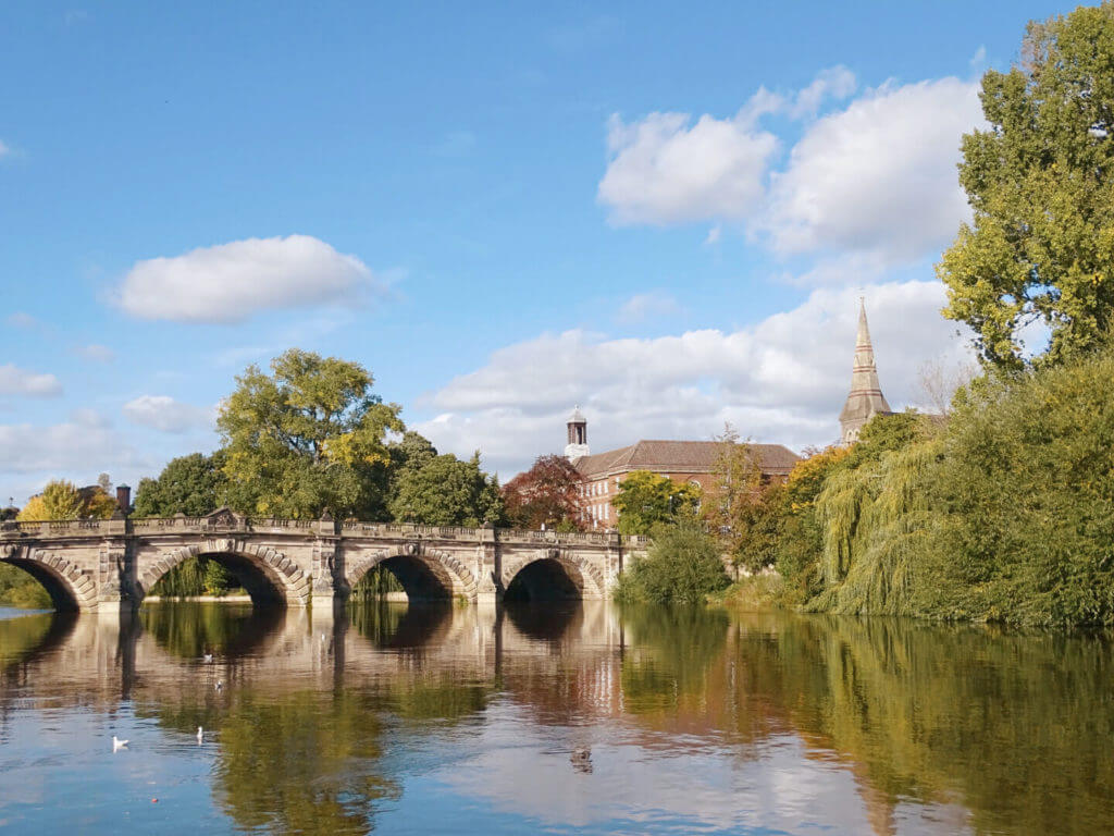 English bridge during boat cruise shrewsbury