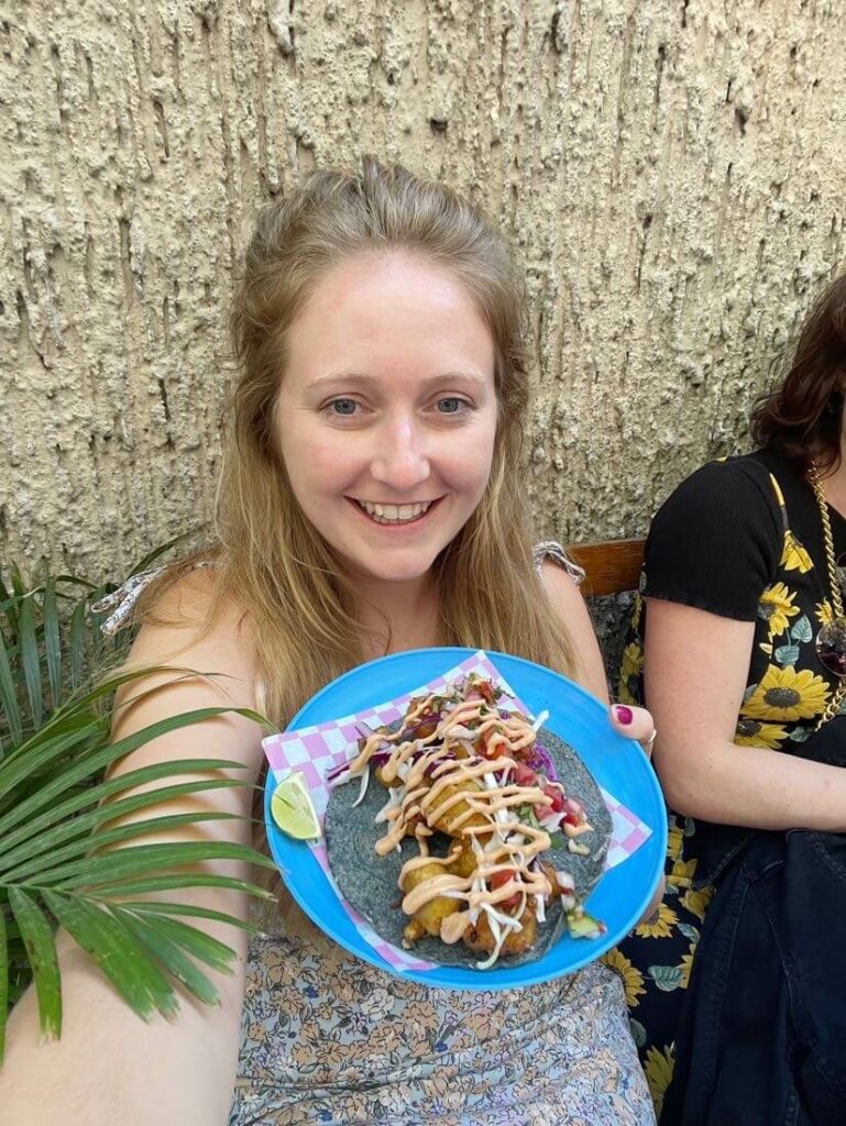 Eating tacos in mexico