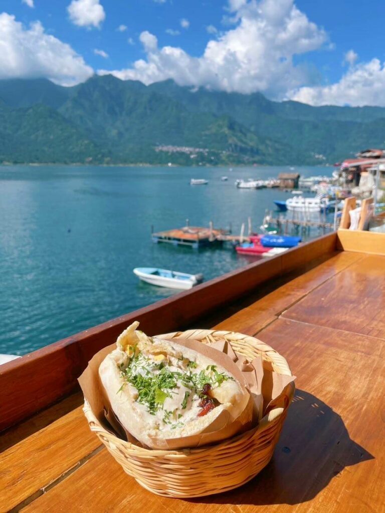 Views of lake atitlan from cafe