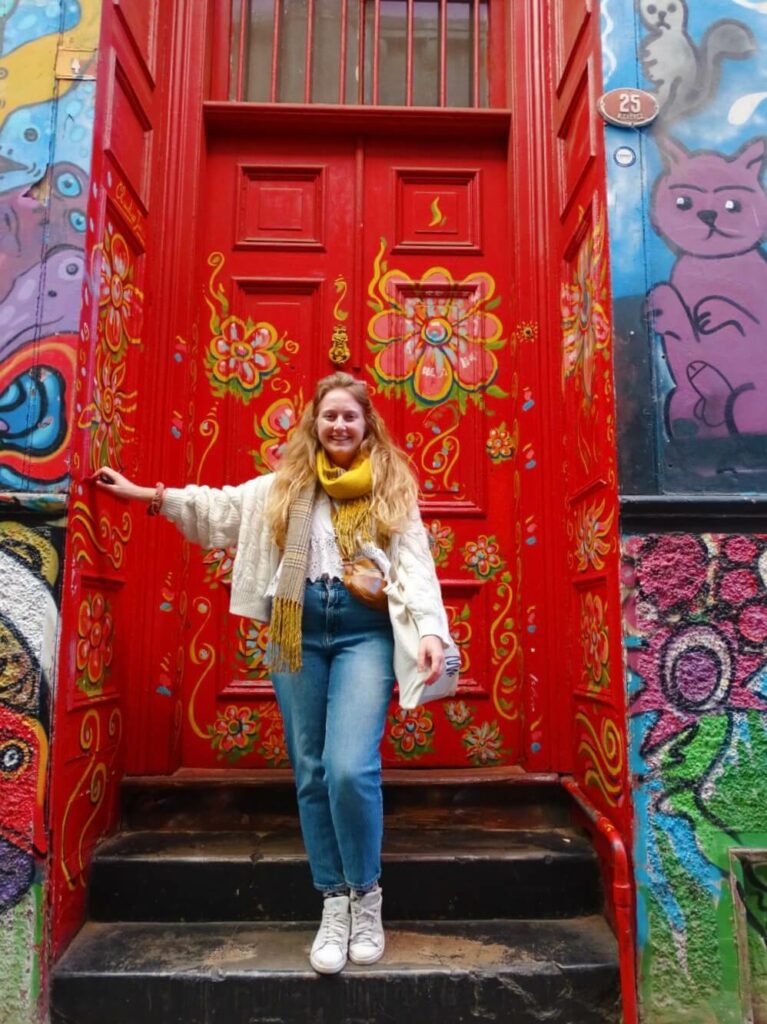 Colourful doorway Valparaiso chile