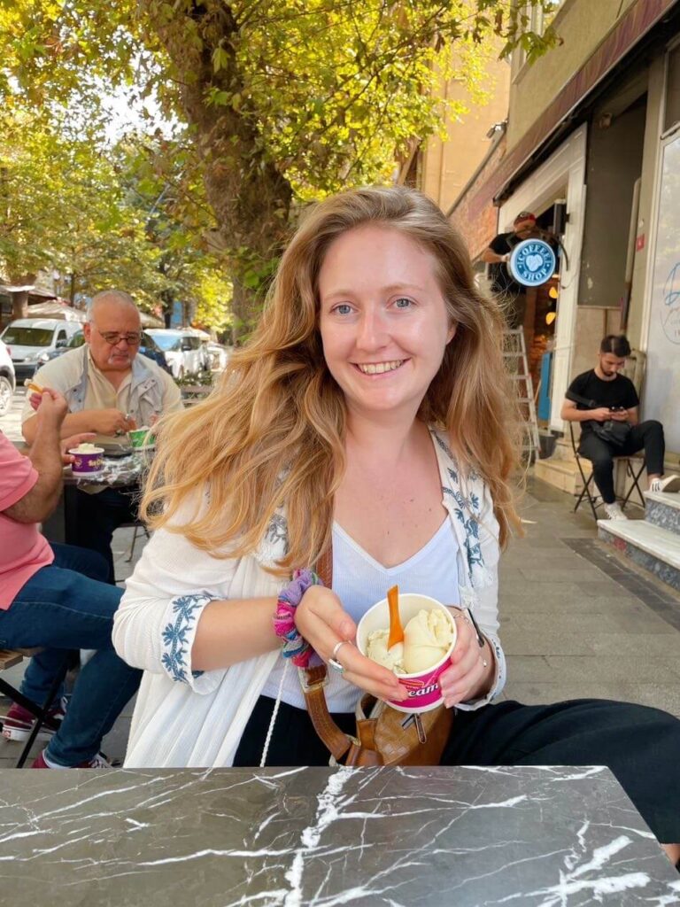 Eating ice cream in Istanbul