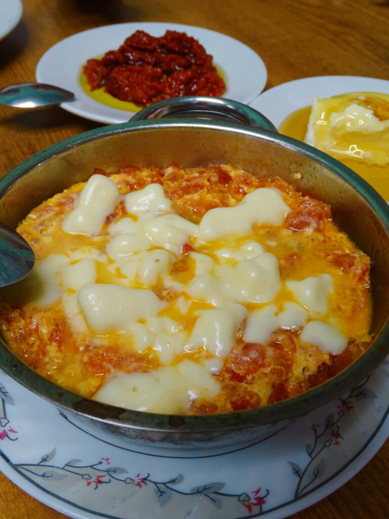Menemen turkish egg dish