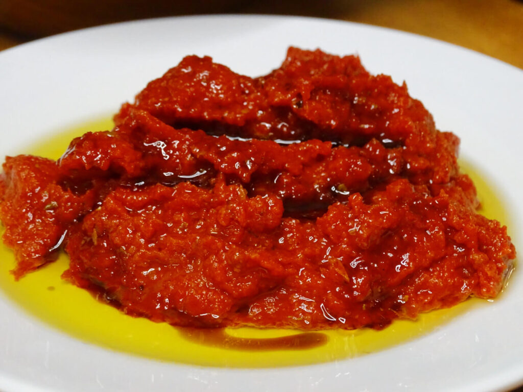 Red pepper walnut paste