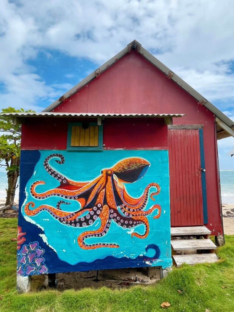 Octopus mural corn islands Nicaragua