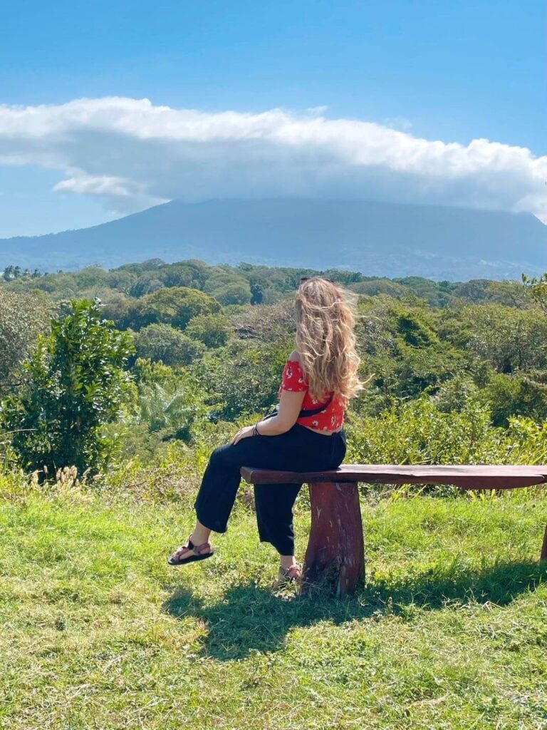 Volcano view solo travel nicaragua Ometepe Island